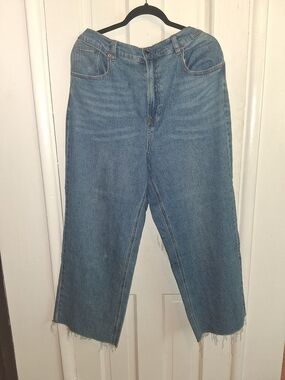 PacSun Cropped Wide-Leg Jeans in Light Blue